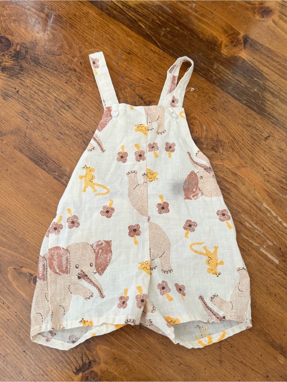 Vintage Sears Baby Boy Elephant Overalls Size Small